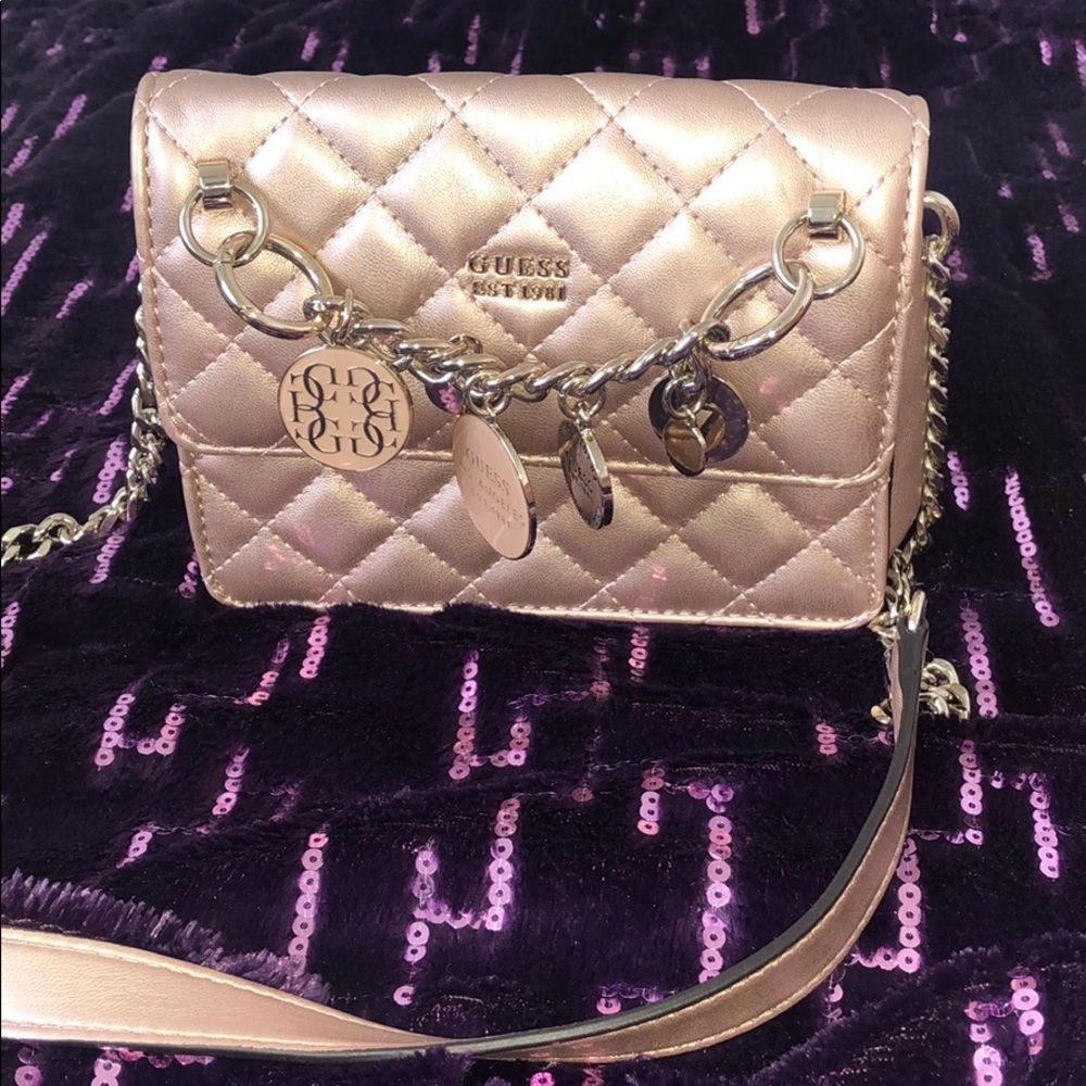 Rose gold Guess crossbody bag!!